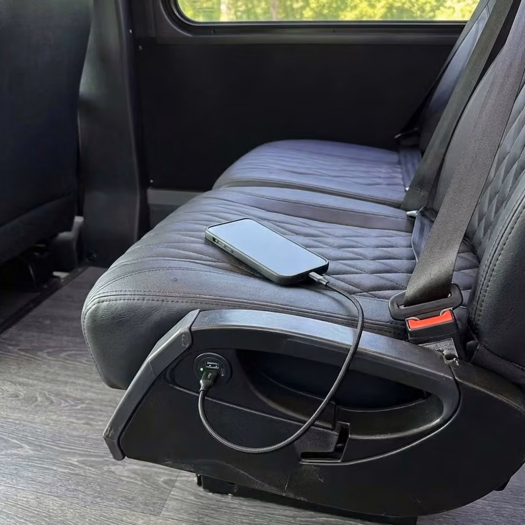 tucker 20 passenger minibus usb charging