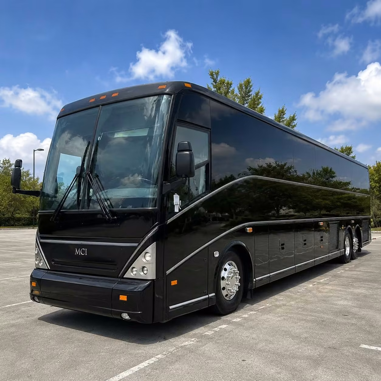 tucker 56 passenger charter bus rental