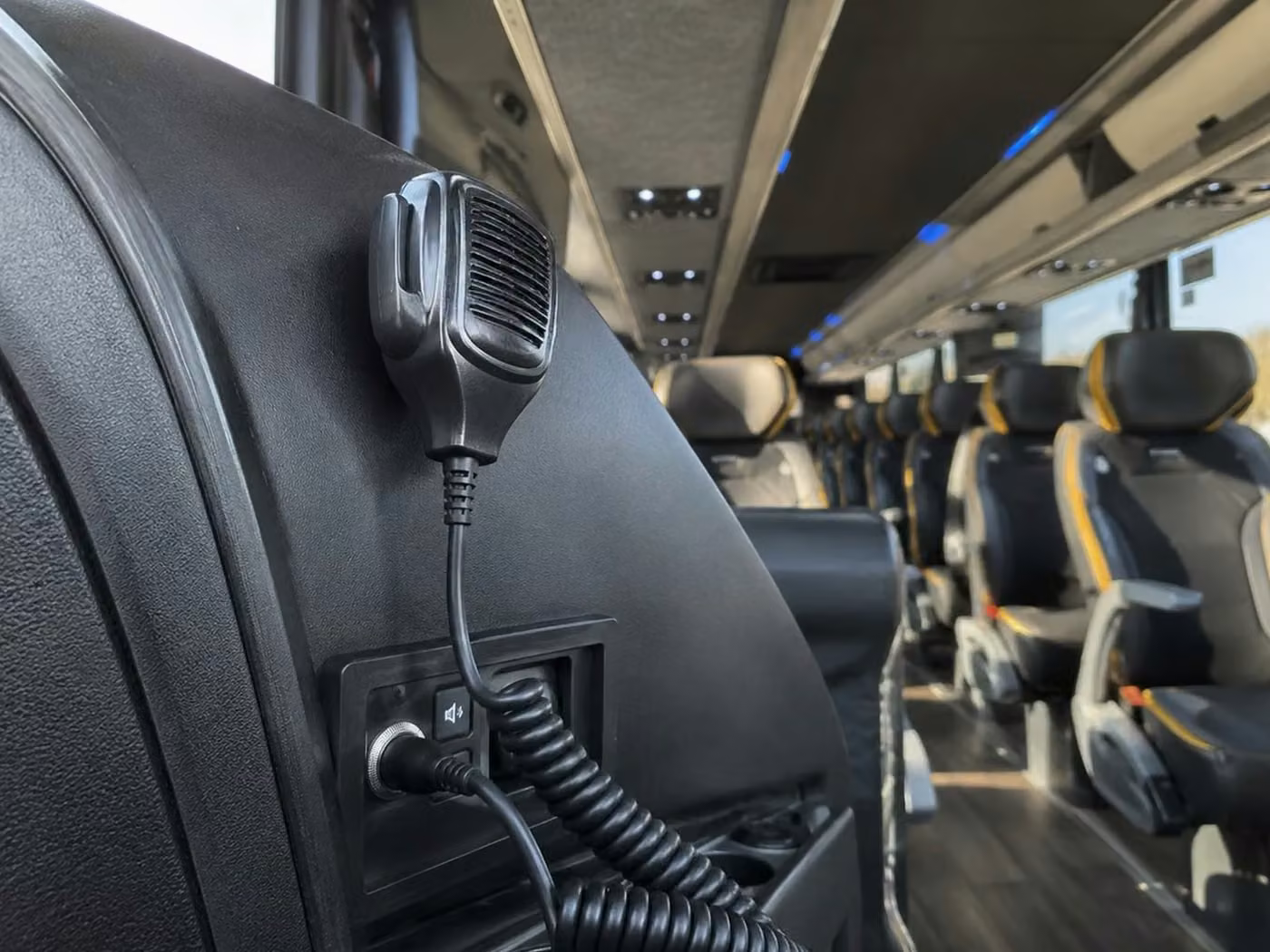 tucker charter bus pa system