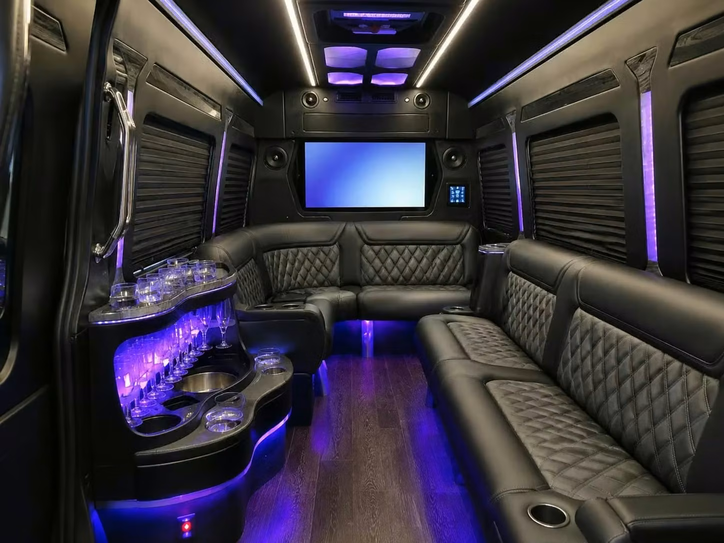 tucker party bus smart tvs